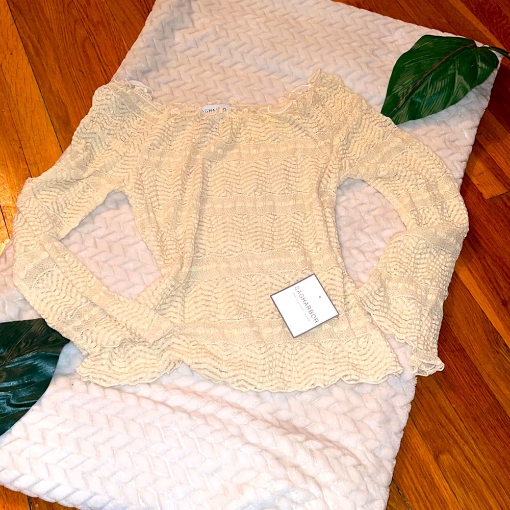 SAG HARBOR lace blouse